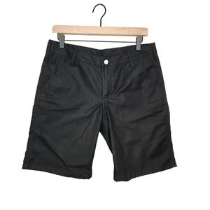 Carhartt Women's Chino Shorts Black Rugged Flex Rigby Relaxed Fit Size 8